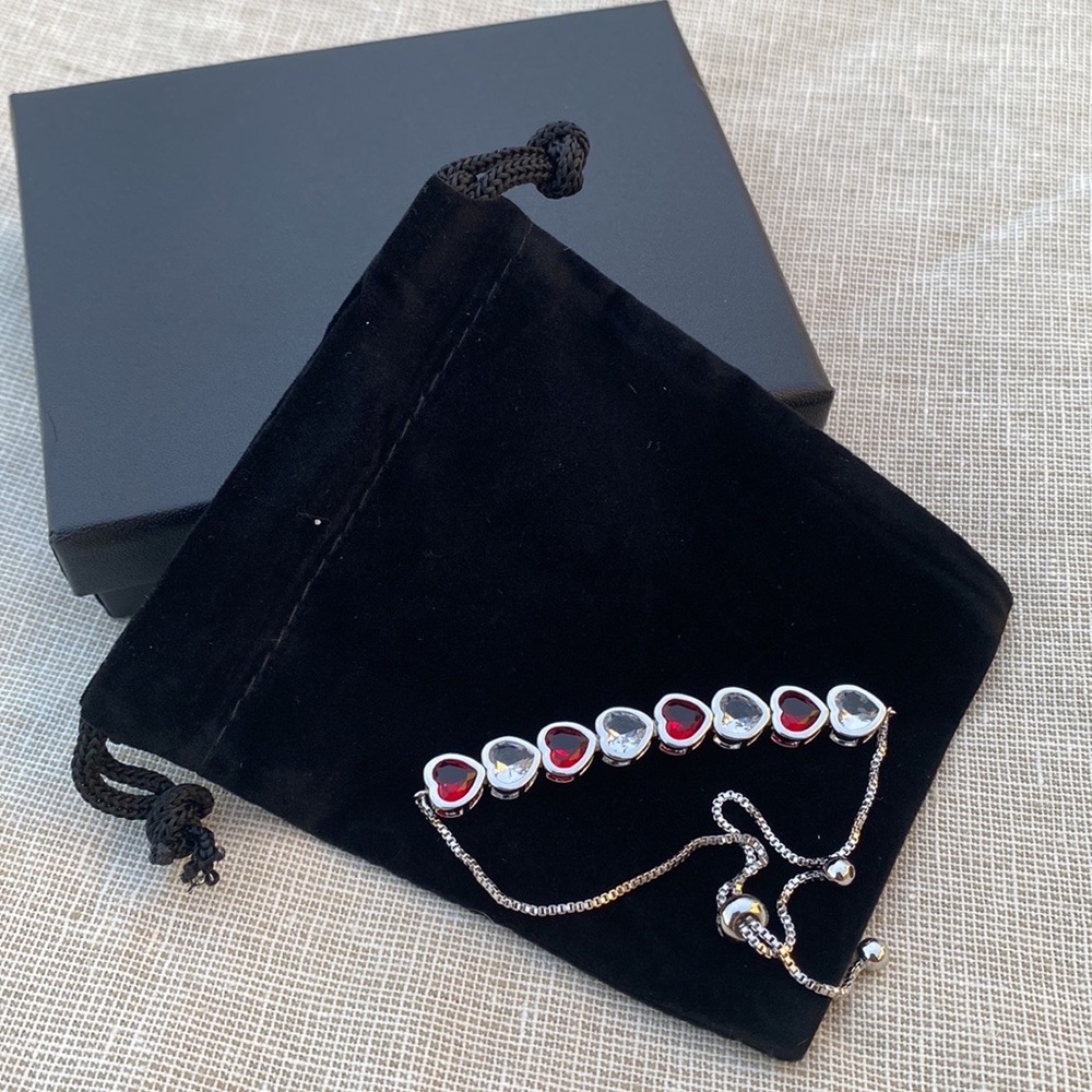 Silver Adjustable Heart Bracelet - image 3